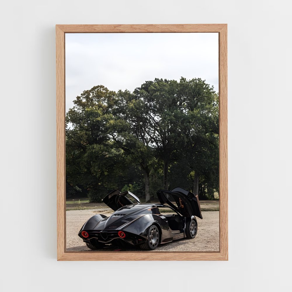 Poster Boulogne Noir et Rouge – affiche Hispano Suiza (vue 4)
